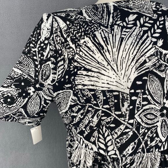 Vtg 80s 90s NOS Two Potato Laguna Beach A Line Midi Dress S Cotton Resort Wear - Picture 6 of 16